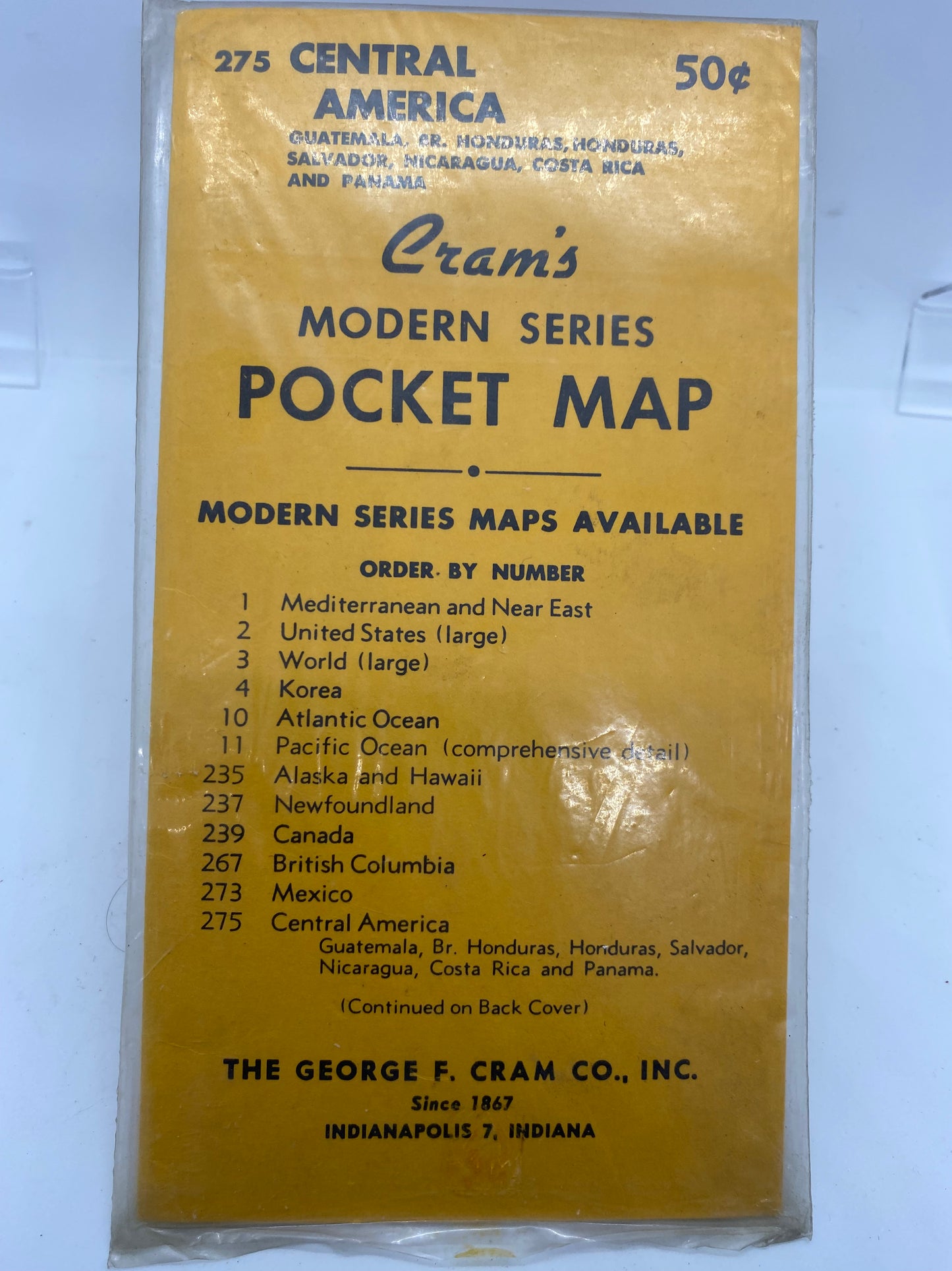 4 CRAM'S MODERN SERIES POCKET MAP - VINTAGE