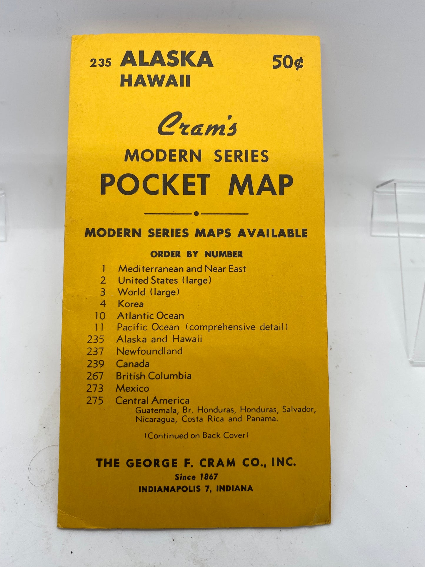 4 CRAM'S MODERN SERIES POCKET MAP - VINTAGE