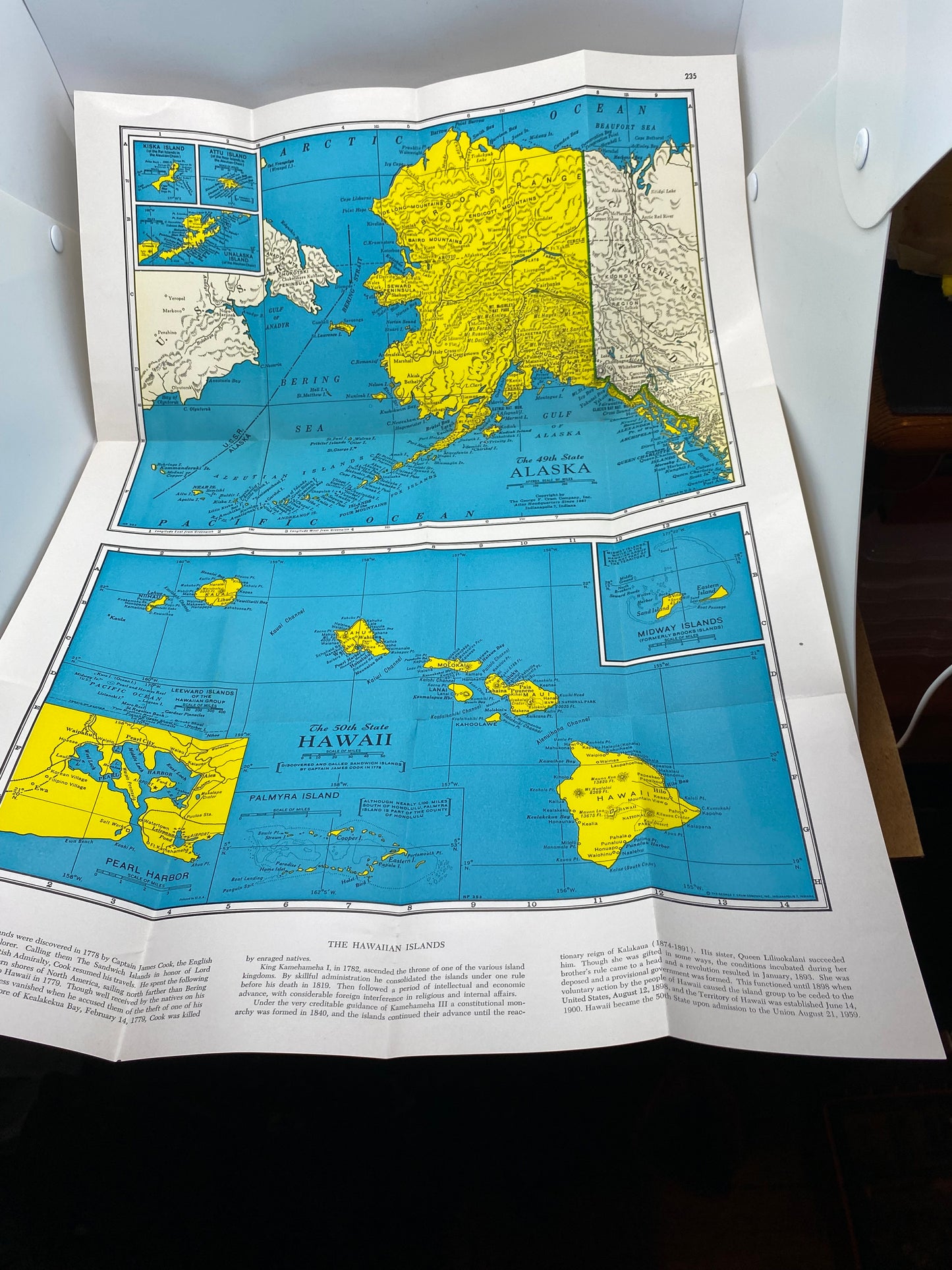 4 CRAM'S MODERN SERIES POCKET MAP - VINTAGE