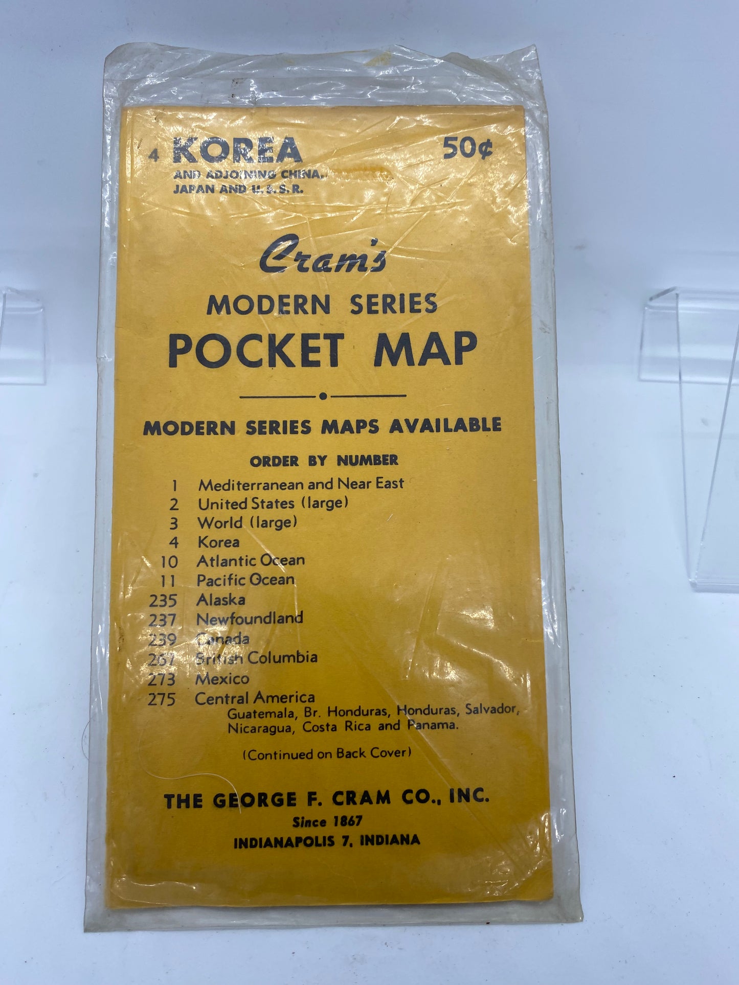 4 CRAM'S MODERN SERIES POCKET MAP - VINTAGE