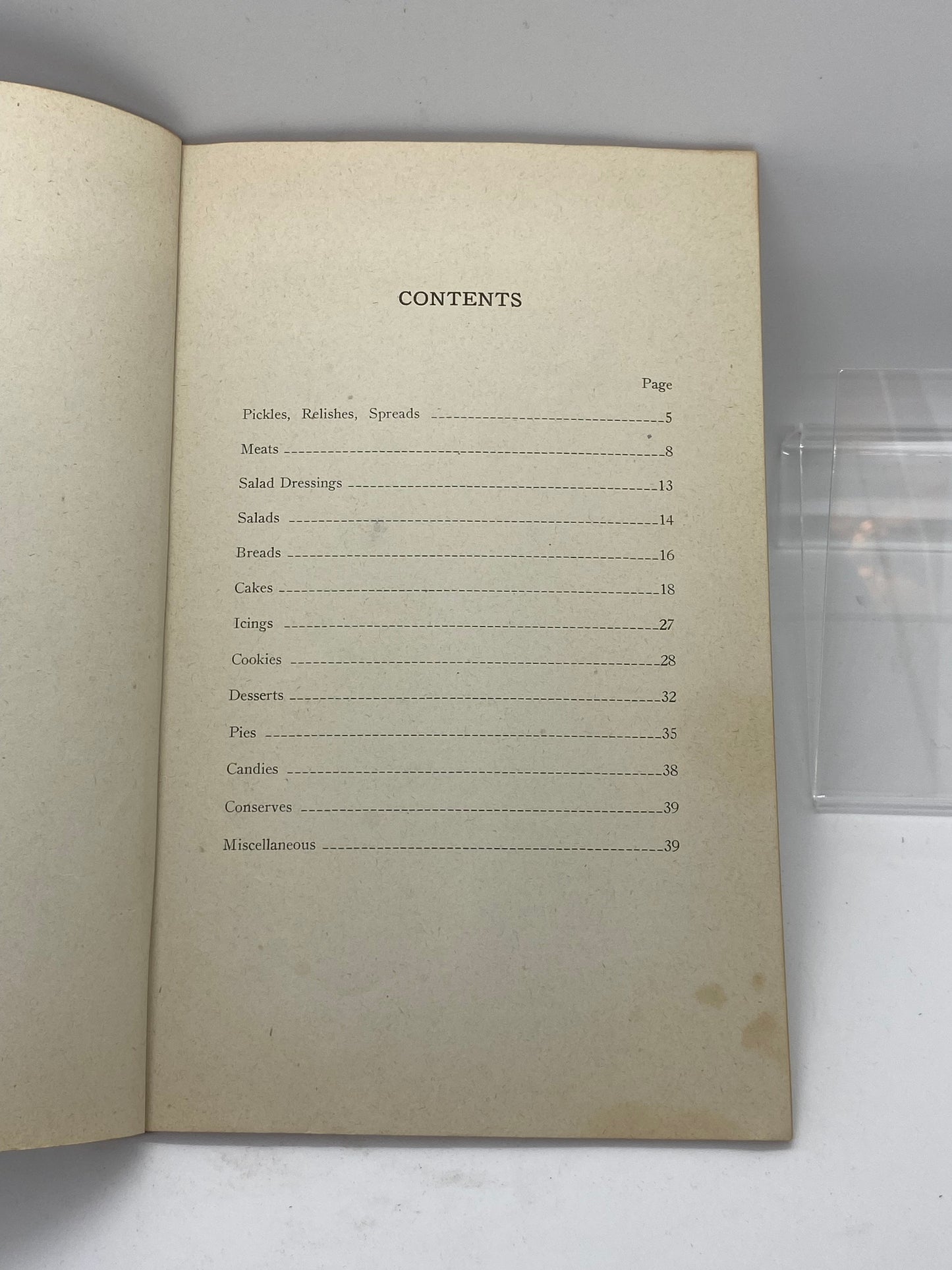 VINTAGE COOK BOOK