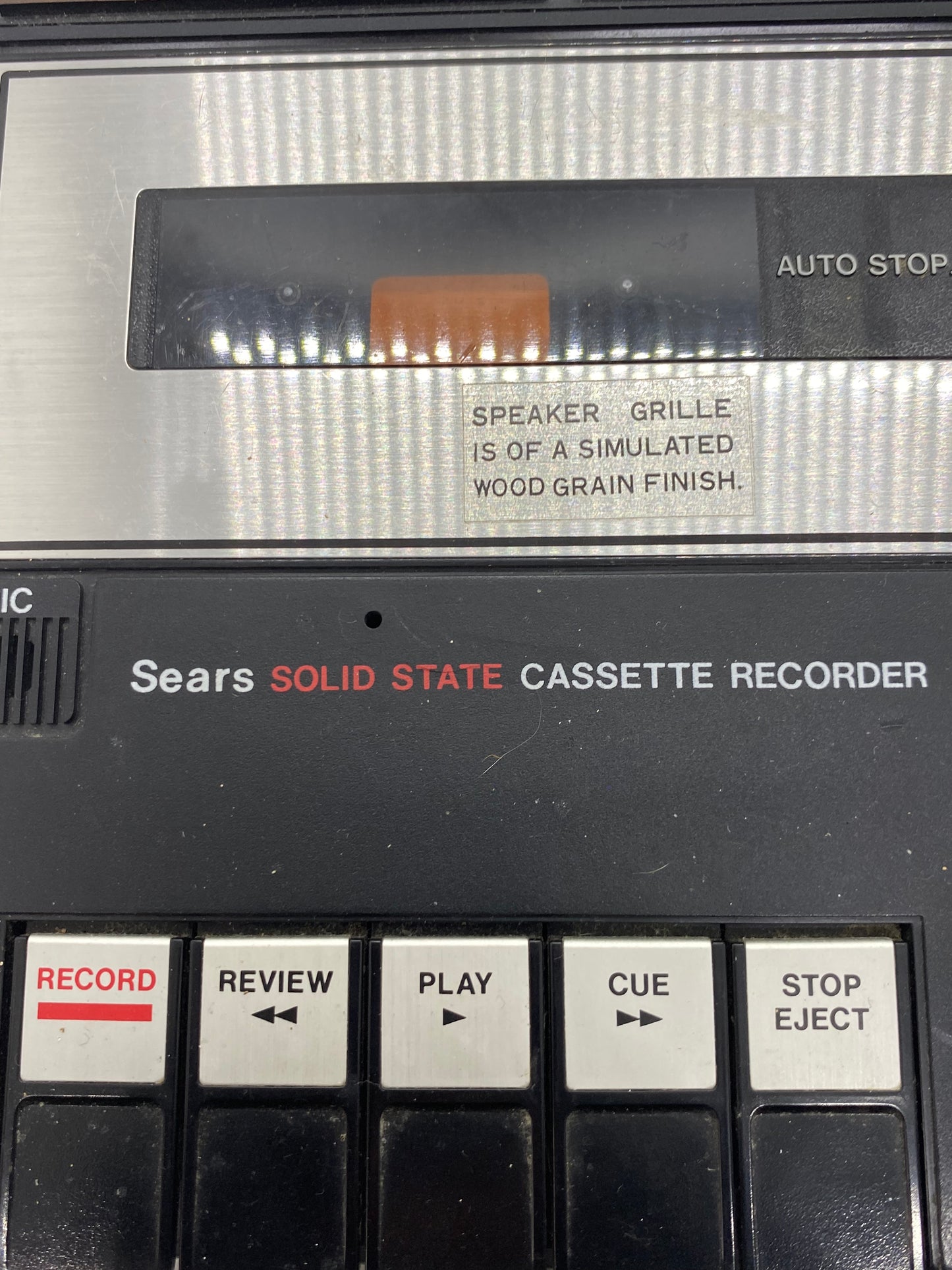 PORTABLE Sears Cassette Recorder