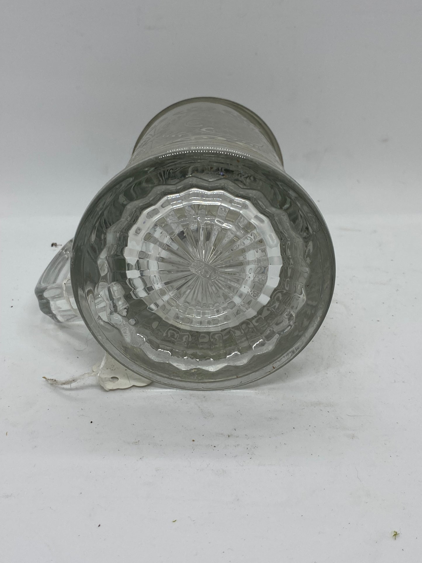 DECORATIVE GLASS STEIN WITH LID