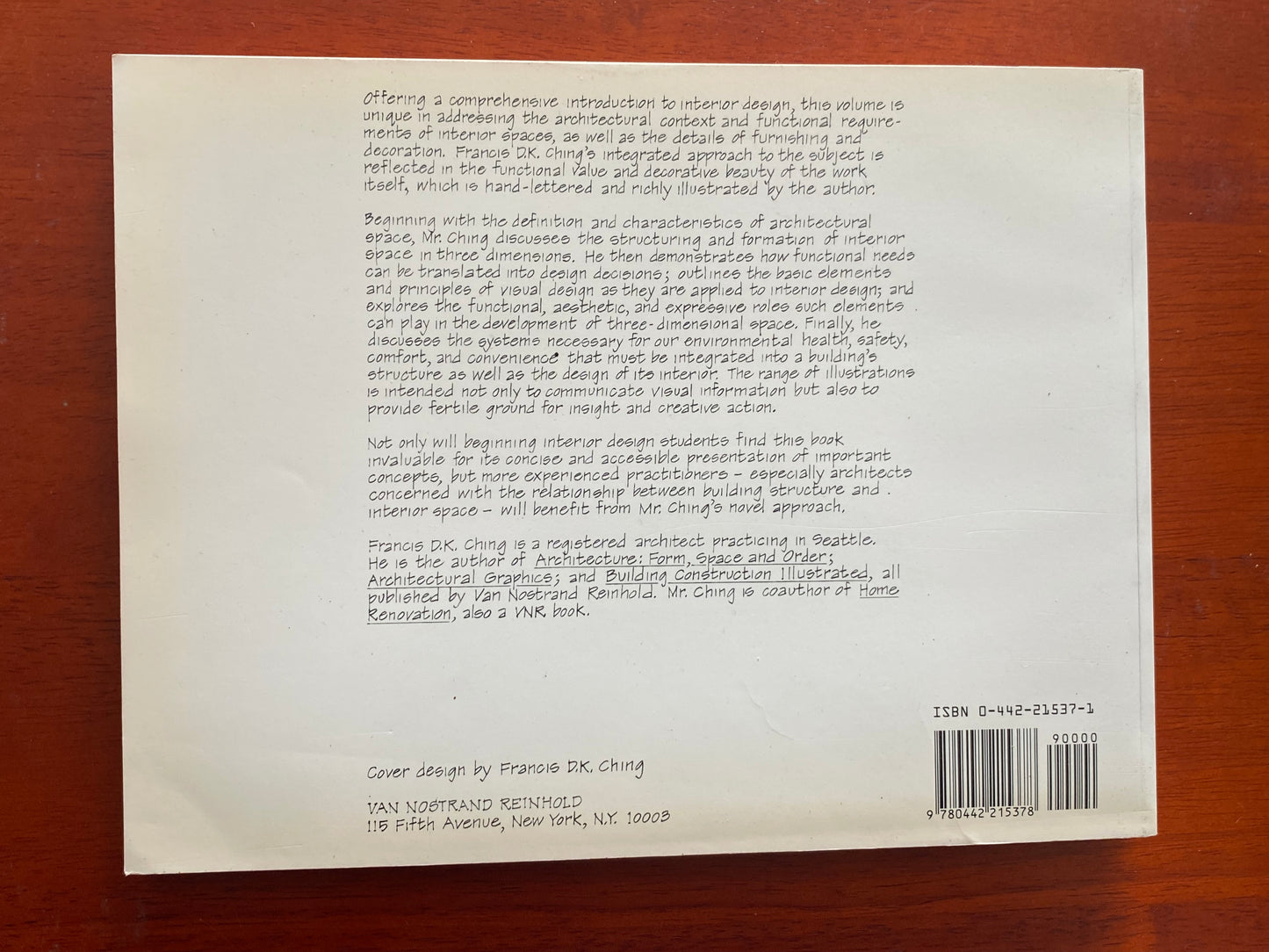 INTERIOR DESIGN ILLUSTRATED byFRANCIS D. K. CHING
