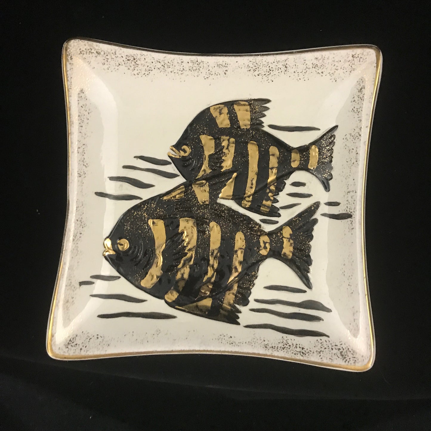 Vintage Decorative Ceramic Bowl Dish Fish Design