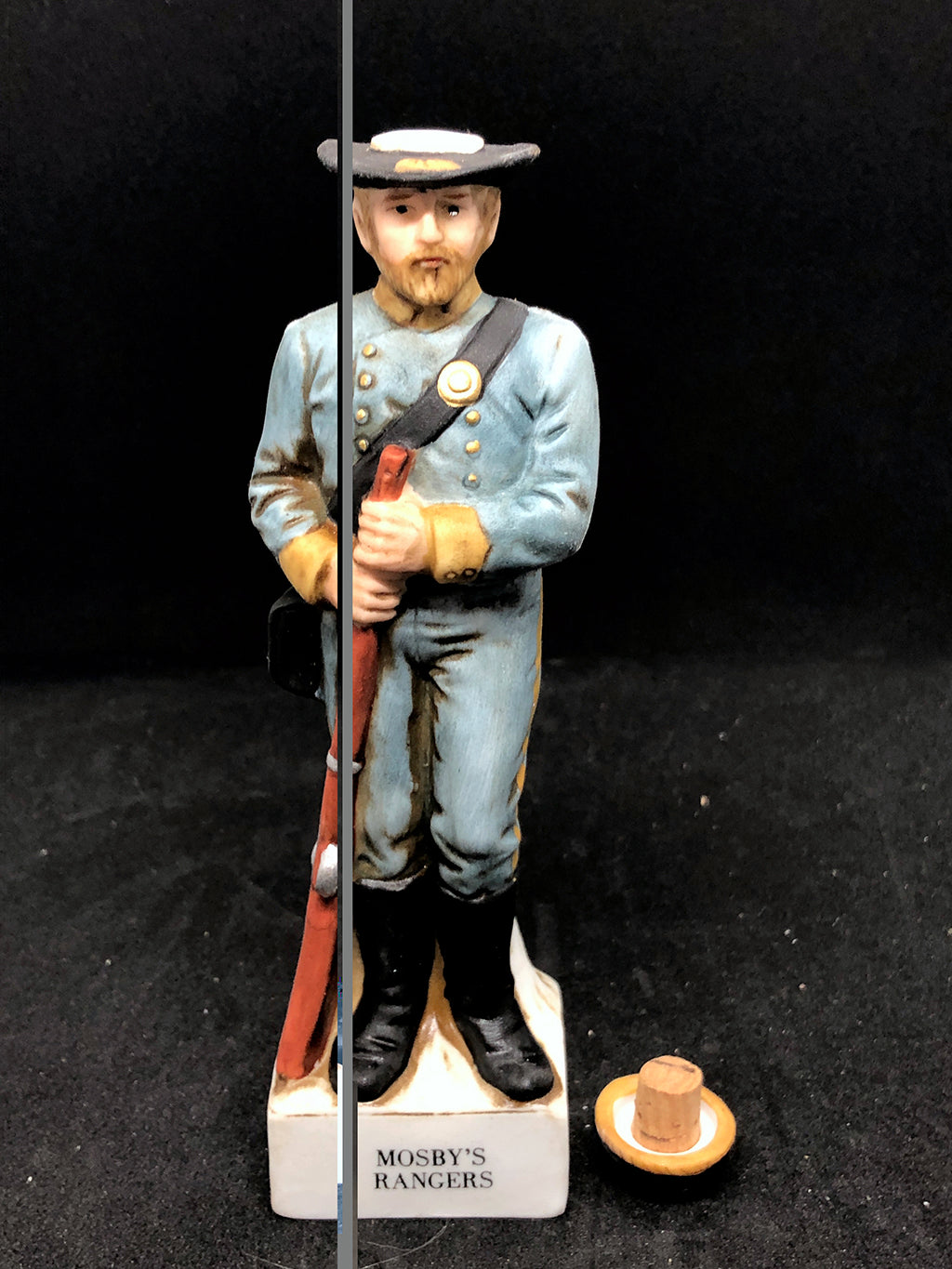 MOSBY'S RANGER 2oz Decanter Mini Soldier (1975)