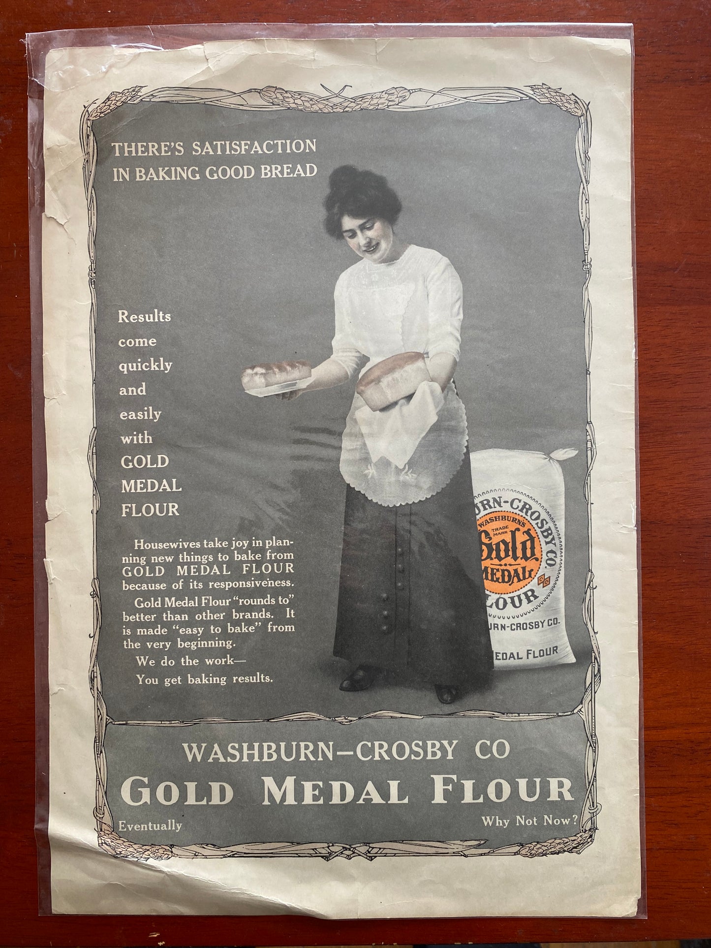 WOMEN'S HOME COMPANION GOLD MEDAL FLOUR AD 1913