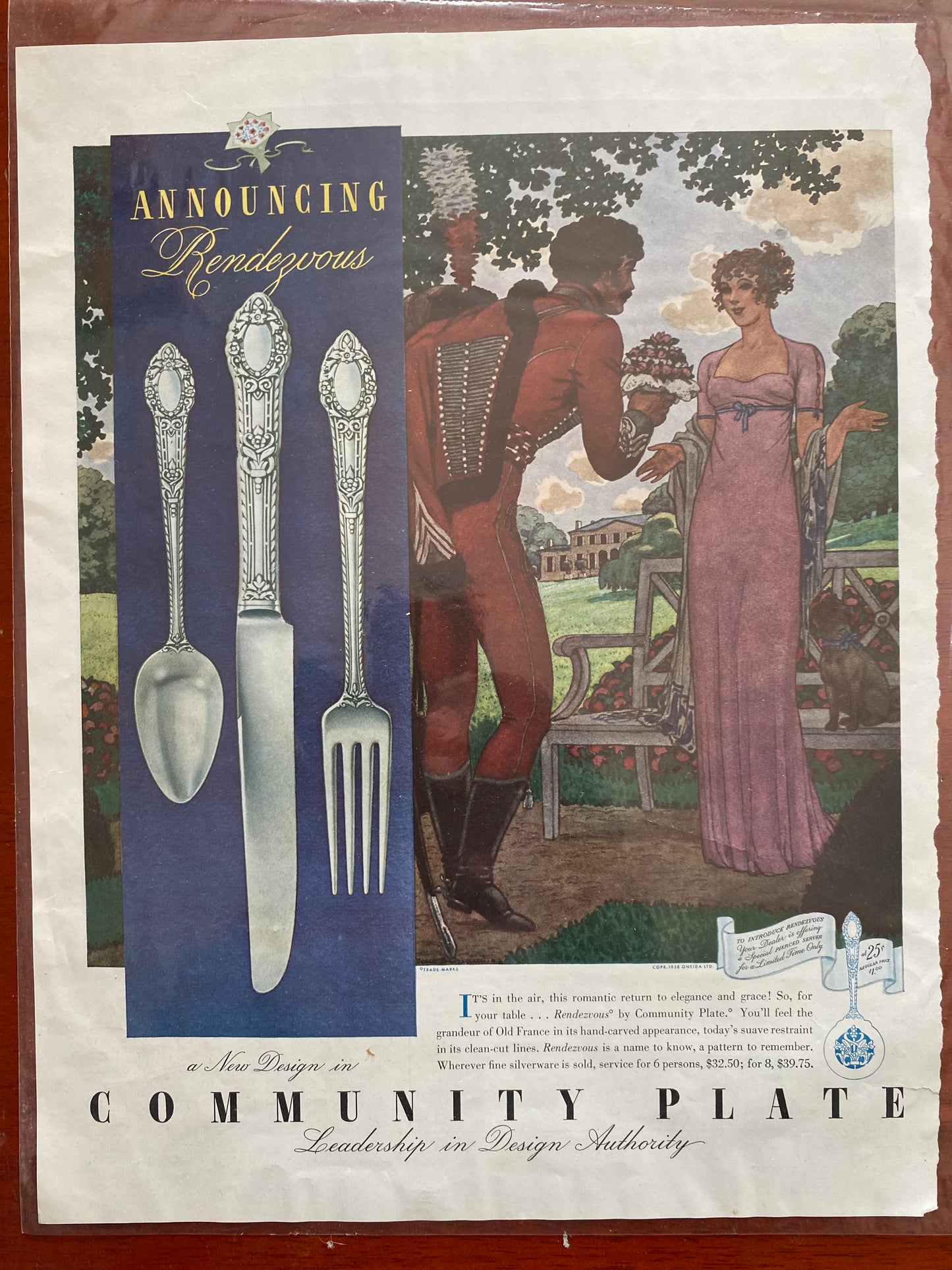 COMMUNITY PLATE AND SUNSHINE KRISPY CRACKERS MAGAZINE AD