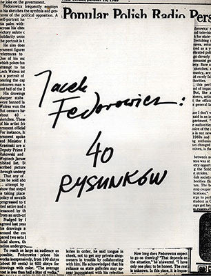 JACEK FEDOROWICZ 40 RYSUNKÓW (in Polish)